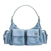 Cargo Tas Gerecycled Nylon Blauw Pinko , Blue , Dames