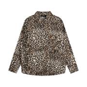 Flowy Animal Print Blouse Mikia Refined Department , Brown , Dames