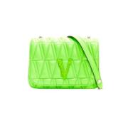 Leather crossbody-bags Versace , Green , Dames