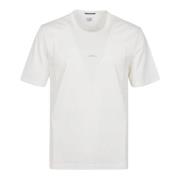 Wit Logo Print Jersey T-Shirt C.p. Company , White , Heren