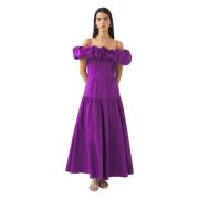 Off-shoulder maxi jurk Pop Antik Batik , Purple , Dames
