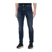 Skinny Stretch Katoen Jeans - Simon Tommy Jeans , Blue , Heren