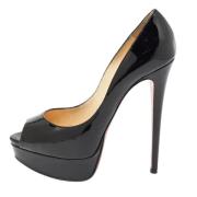 Pre-owned Leather heels Christian Louboutin Pre-owned , Black , Dames