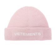 Beanie met logo Vetements , Pink , Dames