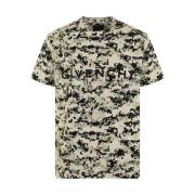 Heren Digital Camo T-Shirt Beige Givenchy , Multicolor , Heren