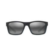 Zwarte Zonnebril met Teal Strepen Maui Jim , Black , Unisex