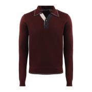 Heren Wool Polo-Shirt Rood Dolce & Gabbana , Red , Heren