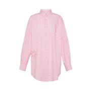Roze Geruite Poplin Overhemd Forte Forte , Pink , Dames