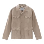 Safari Overshirt Woolrich , Beige , Heren