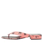 Pre-owned Leather sandals Chanel Vintage , Pink , Dames