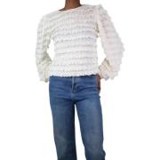 Pre-owned Viscose tops Isabel Marant Pre-owned , White , Dames