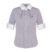 Shirt met logo Vivienne Westwood , Gray , Dames