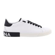 Heren Portofino Vintage Sneaker Wit Dolce & Gabbana , White , Heren