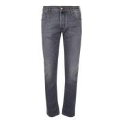 Slim Fit Nick 5 Zakken Broek Jacob Cohën , Gray , Heren