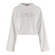 Sweatshirts Hoodies Versace , White , Dames