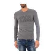 Gezellige Gebreide Trui Armani Jeans , Gray , Heren