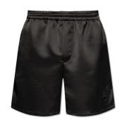 Satijnen shorts Balmain , Black , Heren