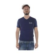 Stijlvolle T-shirts voor mannen en vrouwen Emporio Armani EA7 , Blue ,...