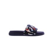 Heren Pool Slide Graffiti Alexander McQueen , Black , Heren