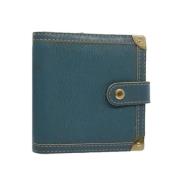 Pre-owned Leather wallets Louis Vuitton Vintage , Blue , Dames