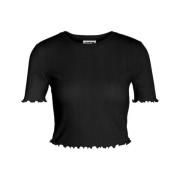 Delicate Babylock Detail Blouse Noisy May , Black , Dames