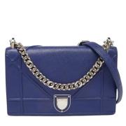 Pre-owned Leather dior-bags Dior Vintage , Blue , Dames