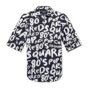 Katoenen shirt Dsquared2 , Black , Heren