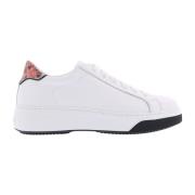 Dames Lace-Up Low Top Sneake Dsquared2 , White , Dames