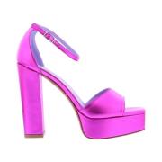 Dames Sandalo Metallic Fuxia Albano , Pink , Dames