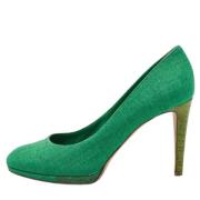Pre-owned Canvas heels Sergio Rossi Pre-owned , Green , Dames