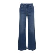 Blauwe Denim Flare Hoge Taille Jeans Liu Jo , Blue , Dames