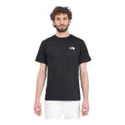 Zwarte Simple Dome Korte Mouw T-shirt The North Face , Black , Heren