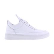 Wit Leren Low Top Ripple Filling Pieces , White , Heren