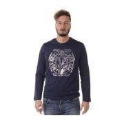 Casual Logo Sweatshirt Versace Jeans Couture , Blue , Heren