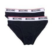 Heren Zwarte Slip Ondergoed Pak Moschino , Black , Heren