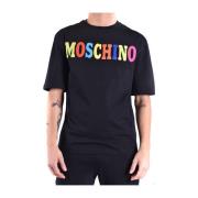 Multicolor Stijlvol T-Shirt Upgrade Ss22 Moschino , Black , Heren