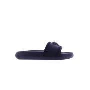 Heren Rubber Pool Slides Versace , Black , Heren