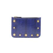 Leather handbags Versace , Blue , Dames