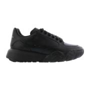 Leren Sneaker met Rubberen Zool Alexander McQueen , Black , Dames