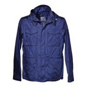 Jacket in navy blue nylon Baldinini , Blue , Heren