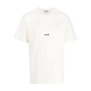 Stijlvolle T-shirts en Polos Msgm , White , Heren