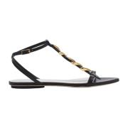 Flat Sandals Lanvin , Black , Dames