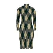 Katoenen Geplooide Jurk Burberry , Multicolor , Dames