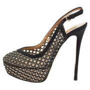 Pre-owned Satin heels Valentino Vintage , Black , Dames