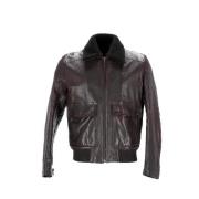 Pre-owned Leather outerwear Prada Vintage , Brown , Heren