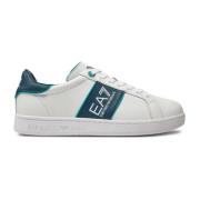 Klassieke Leren Sneakers - Wit Emporio Armani EA7 , White , Heren
