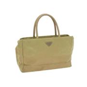 Pre-owned Nylon handbags Prada Vintage , Beige , Dames