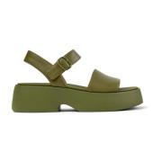 Flat Sandals Camper , Green , Dames