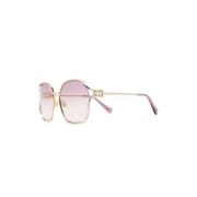 Gouden Zonnebril met Originele Hoes Miu Miu , Pink , Dames