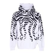 Zebra Hoodie Wit Streetwear Octopus , White , Heren